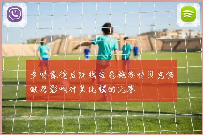多特蒙德后防线告急施洛特贝克伤缺恐影响对莱比锡的比赛